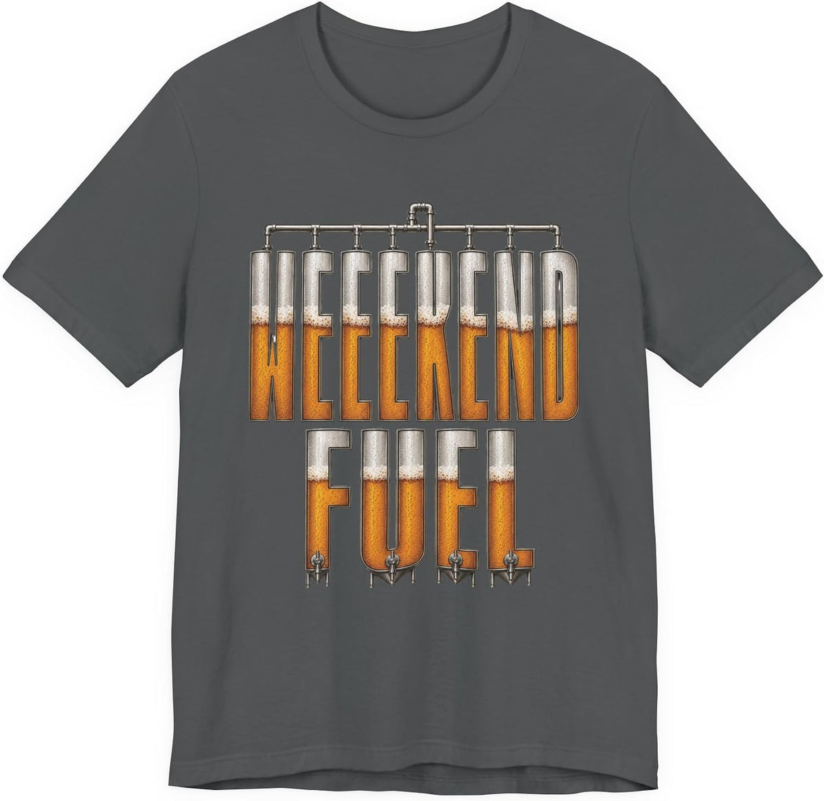 Weekend Fuel T-Shirt | Brewery Design - Asphalt