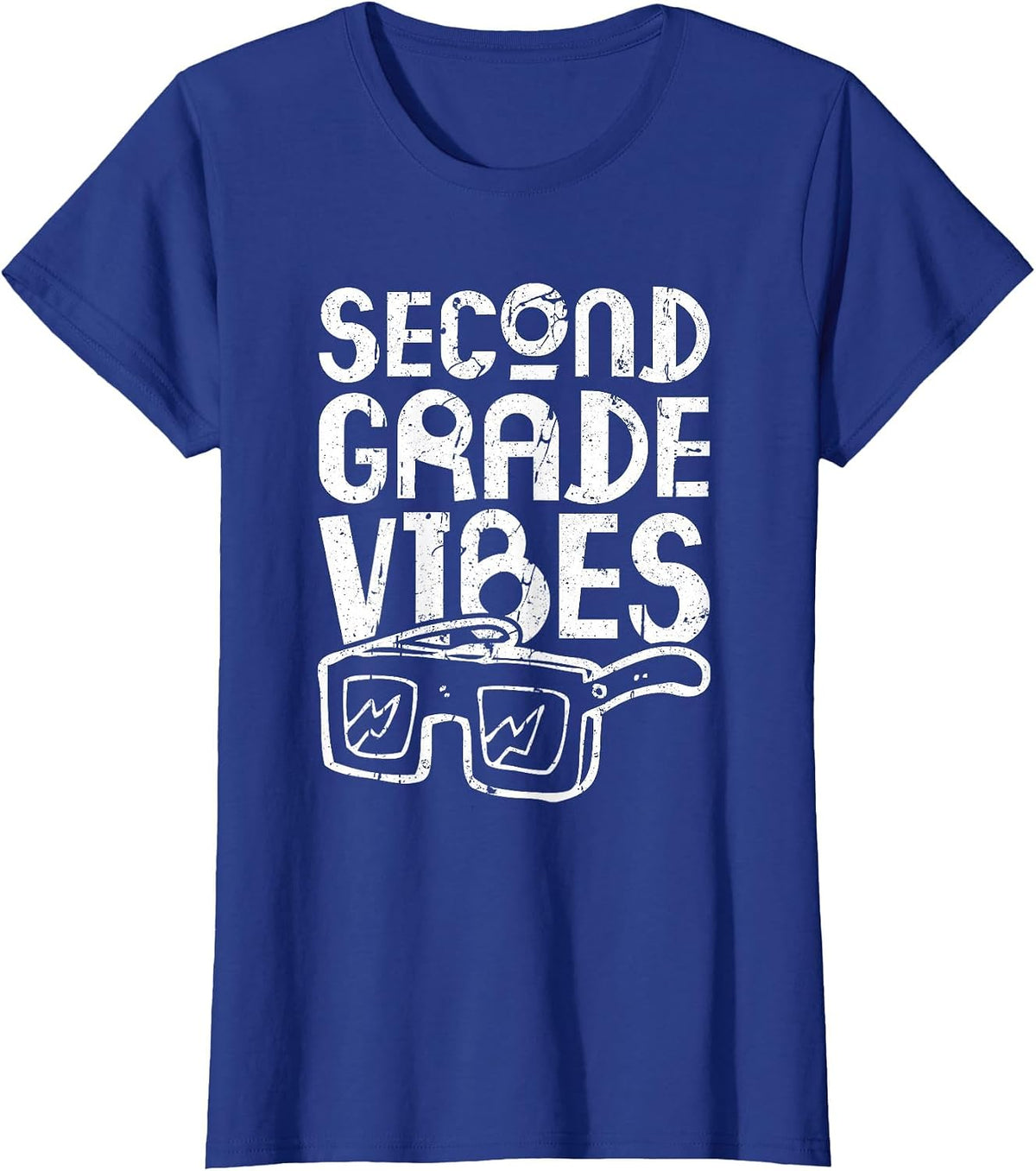 Second Grade Vibes Shirt 2nd Grade Boy Girl Student Teacher T-Shirt - Royal Blue