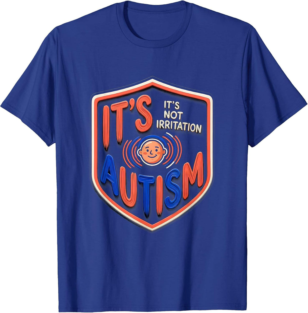 Men's It's Not Irritation It's Autism Neurodiverse Awareness T-Shirt - Royal Blue