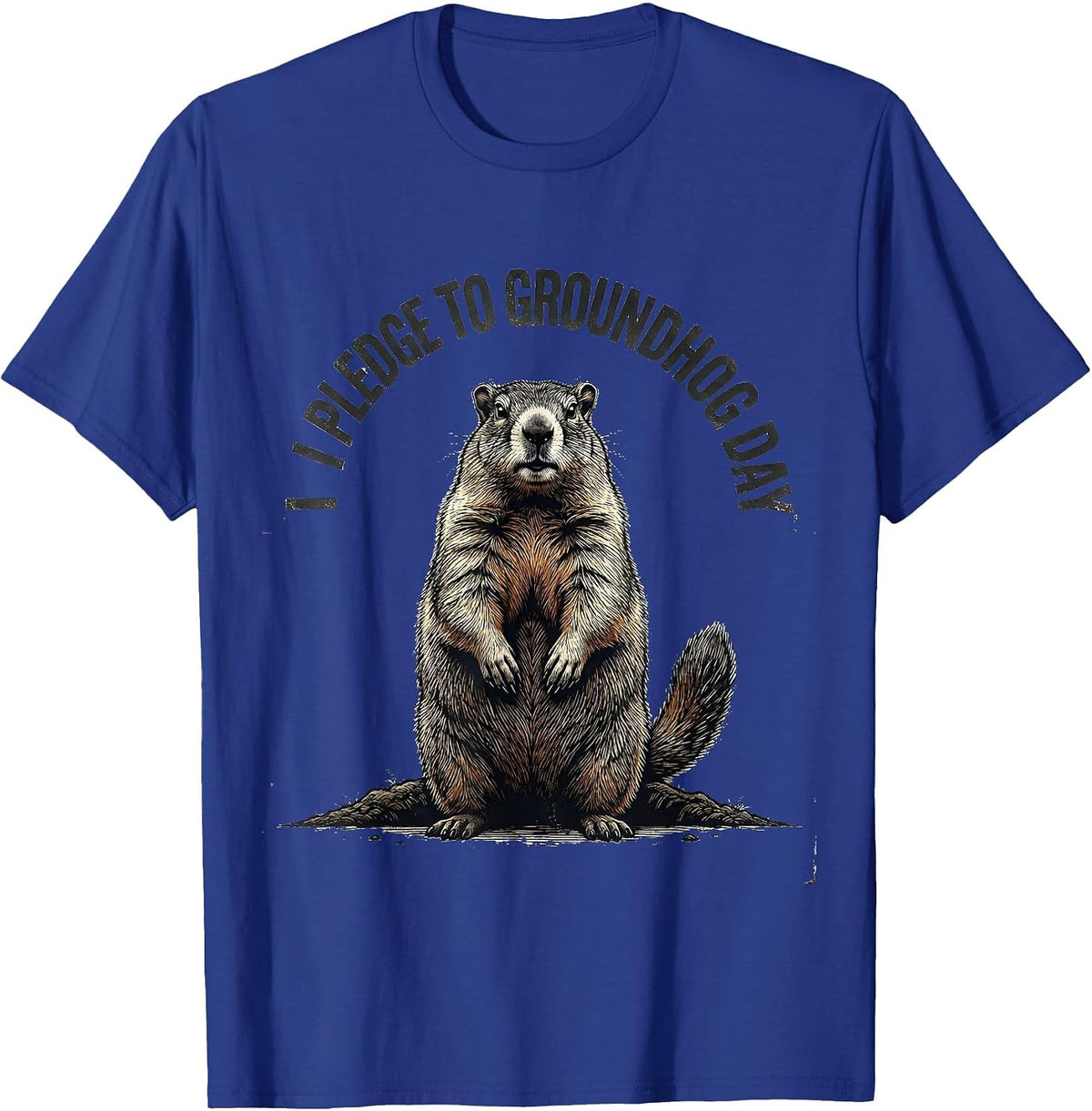 I Pledge To Groundhog Day Funny Groundhog Day Gift T-Shirt - Royal Blue
