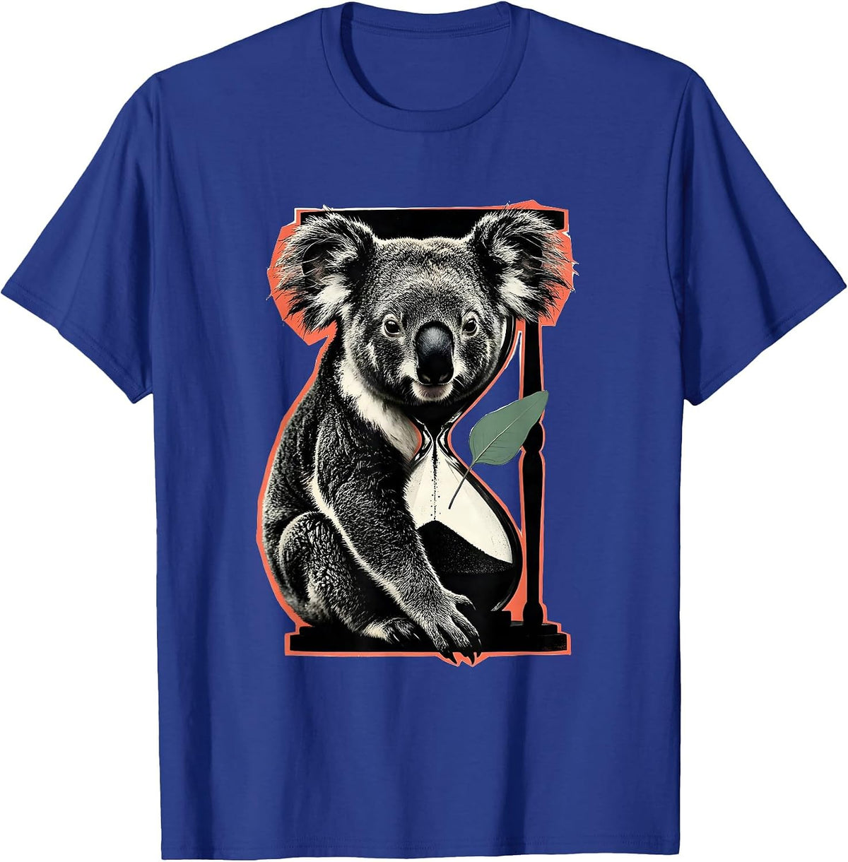 Men's Interlocked Koala Heads Funny Animal Lover Screenprint T-Shirt - Royal Blue