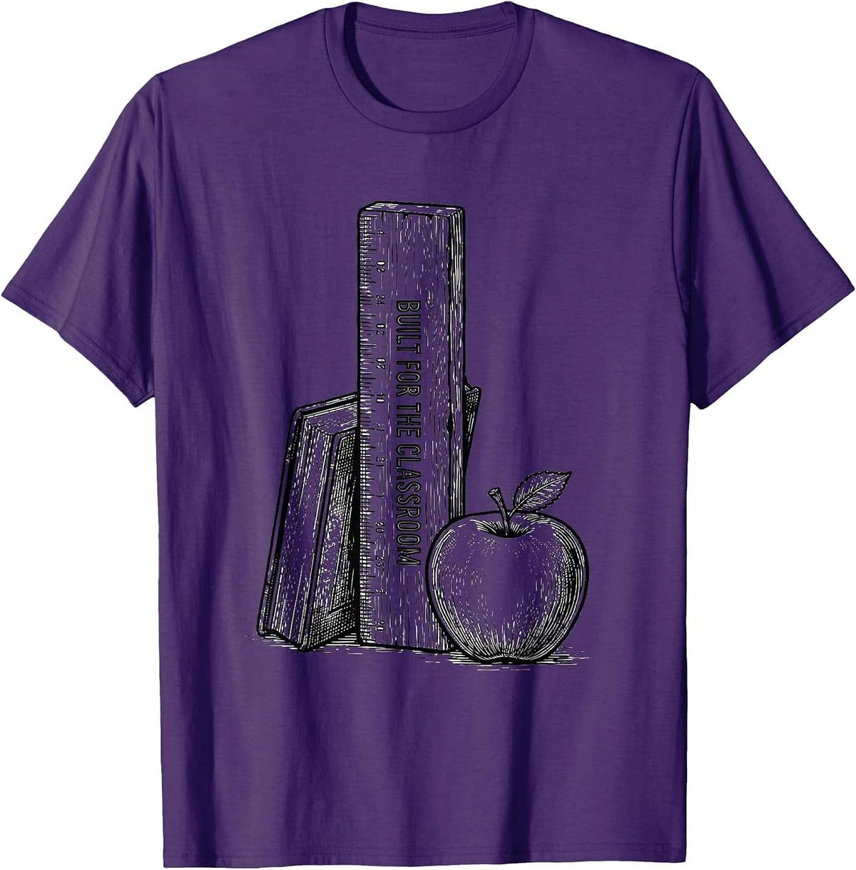 Men's Built for the Classroom Elementary Teacher Design T-Shirt - Purple