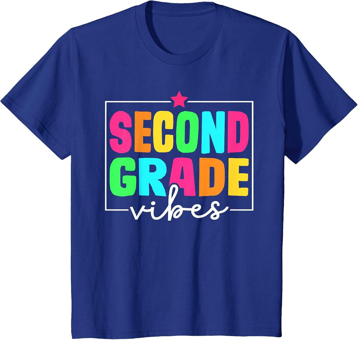 Second Grade Vibes Back to School Team 1st Grade Teacher T-Shirt - Royal Blue