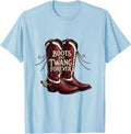 Men's Boots and Twang Forever 90s Country Design T-Shirt - Baby Blue