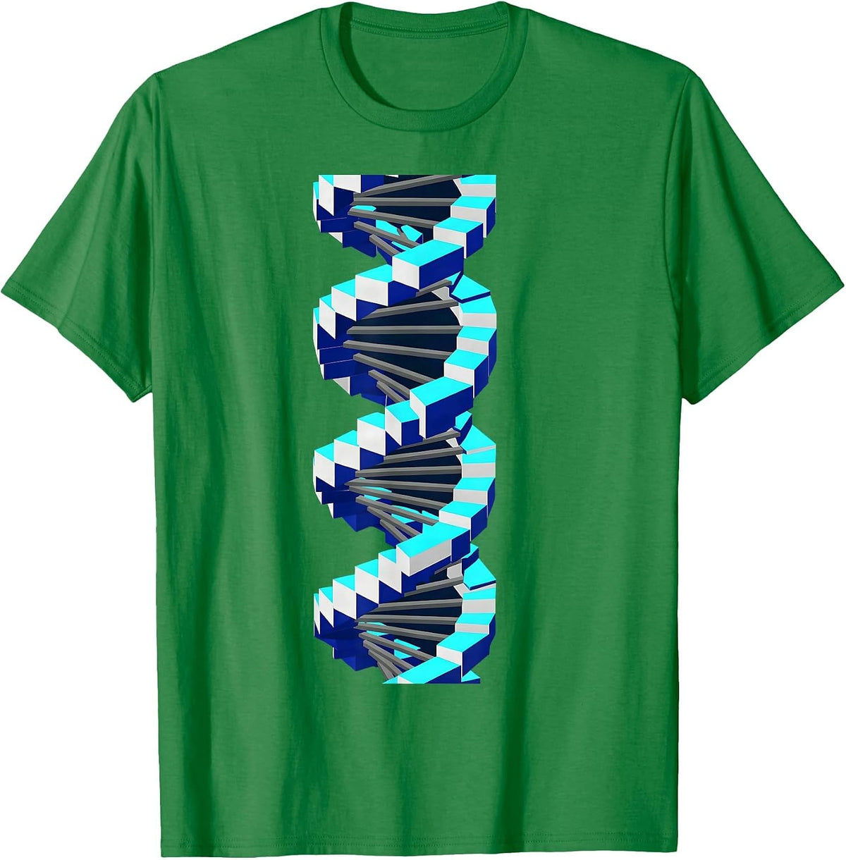 Men's DNA Double Helix Infinity Science Teacher Design T-Shirt - Kelly Green