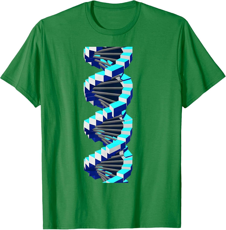 Men's DNA Double Helix Infinity Science Teacher Design T-Shirt - Kelly Green