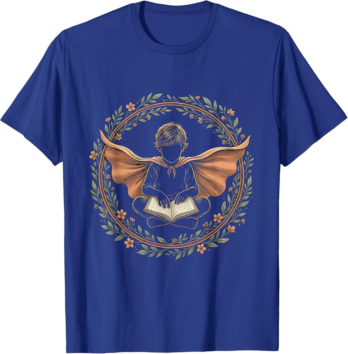 Special Education Superhero Braille Reader Design T-Shirt - Royal Blue