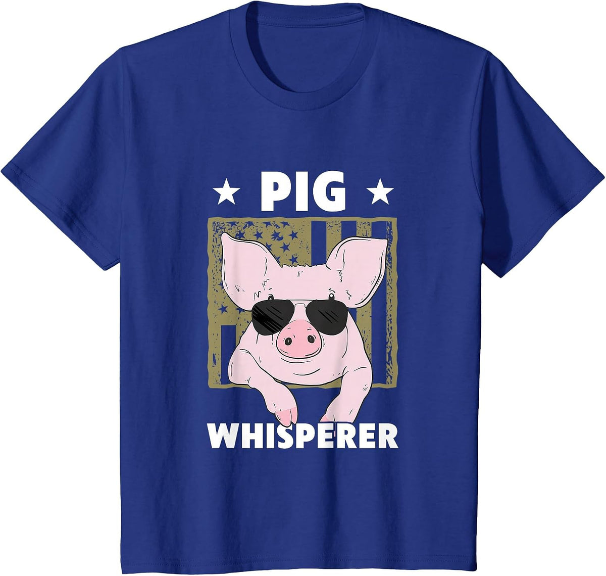 Pig Whisperer Funny Pig Design Hog Farmer T-Shirt - Royal Blue