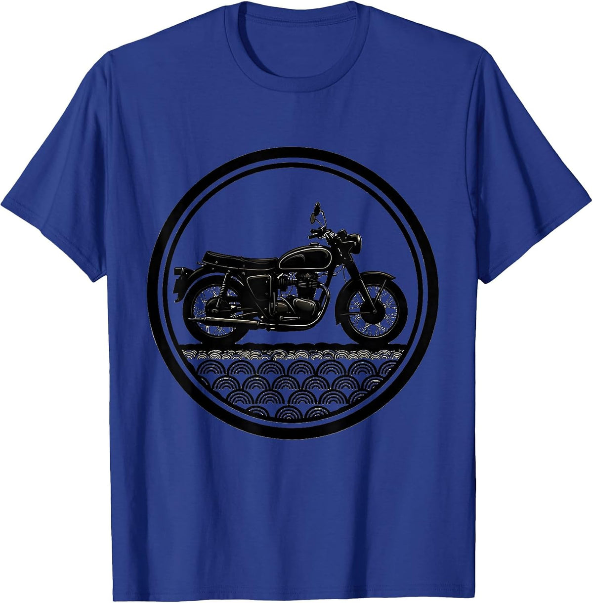 Milwaukee Vintage Motorcycle Cobblestone Street T-Shirt - Royal Blue