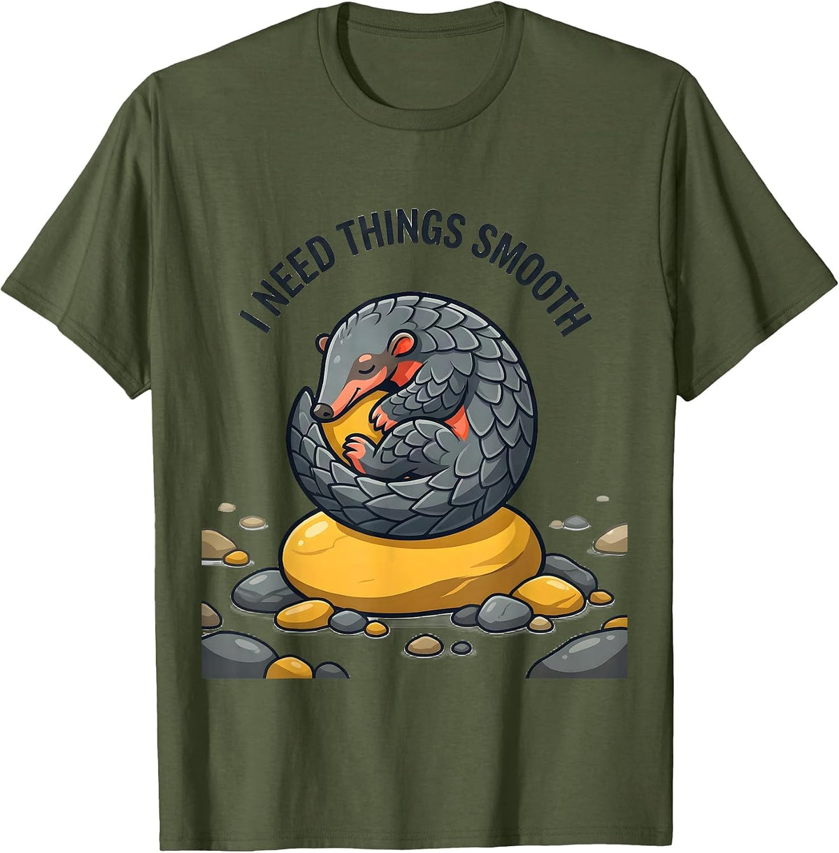 I Need Things Smooth Funny Autism Awareness Meme Autistic T-Shirt - Olive Green