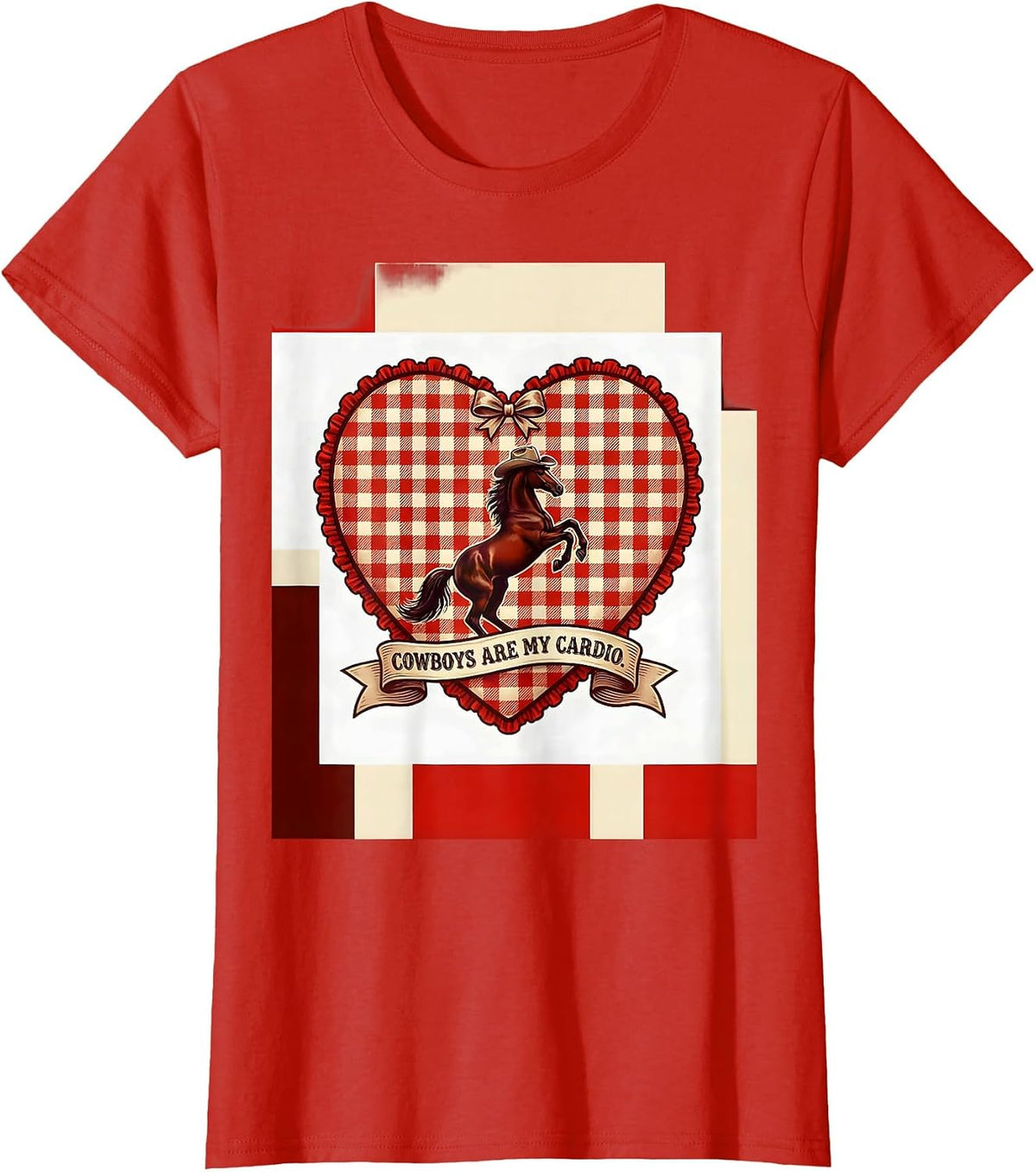 Cowboys Are My Cardio Save A Horse Ride A Cowboy T-Shirt - Red