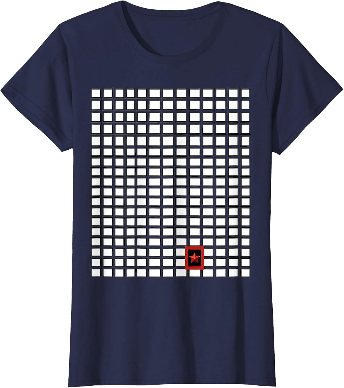 Women's Countdown Grid Teacher Winter Break Humor T-Shirt - Navy Blue