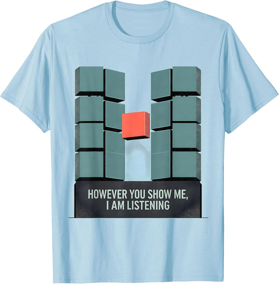 Men's However You Show Me I Am Listening AAC SLP Sped Teacher T-Shirt - Baby Blue