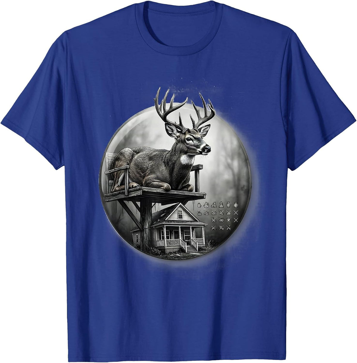 Men's Sealed Buck Badge Hunting Dad Humor T-Shirt - Royal Blue