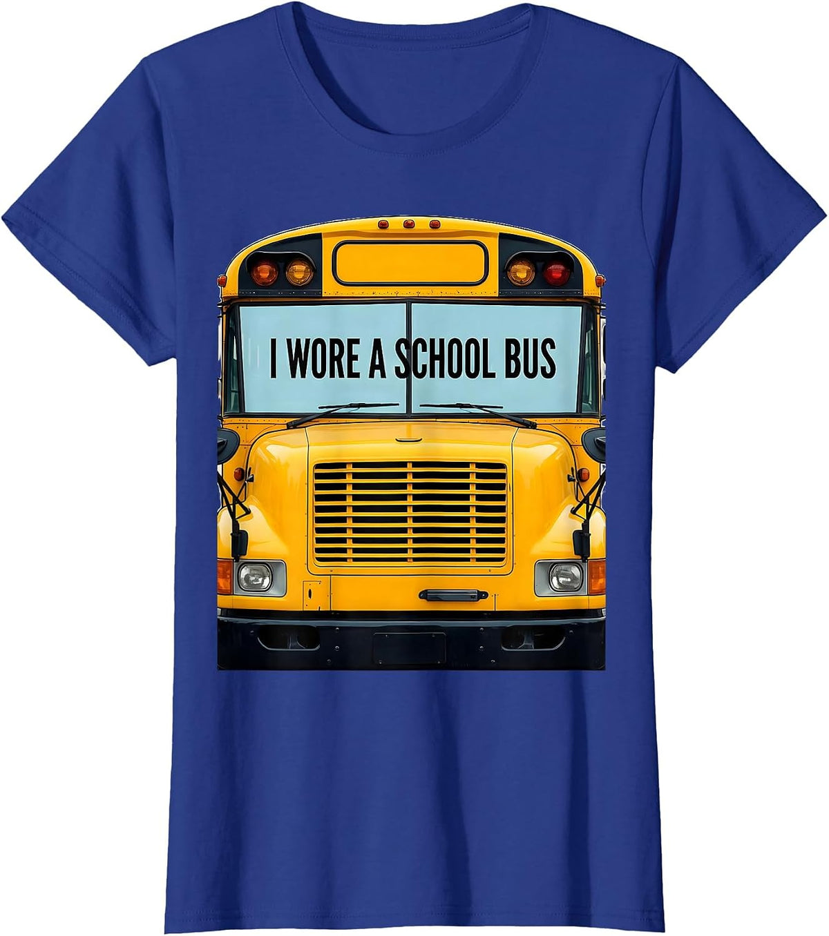 Women's I Wore A School Bus Funny Transportation Driver Halloween T-Shirt - Royal Blue