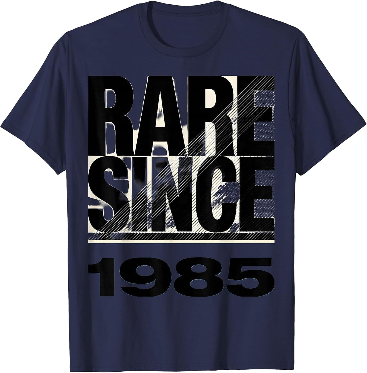 Rare Since 1985 Retro Vintage Nostalgic Typography T-Shirt - Navy Blue