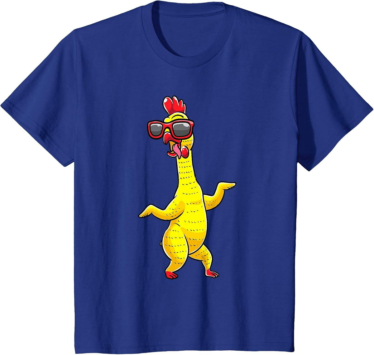Rubber Chicken Dancing Party Funny Kids Men Women Girls T-Shirt - Royal Blue