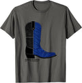 Raised In Denim Dressed In Diamonds Western Cowgirl Glam T-Shirt - Asphalt Grey