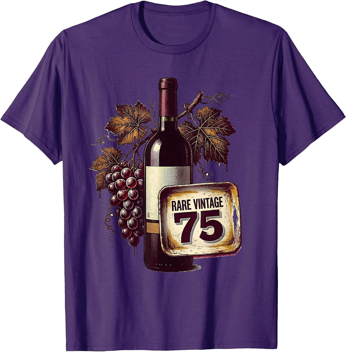 Rare Vintage Seventy-Five 1975 Classic Design T-Shirt - Purple