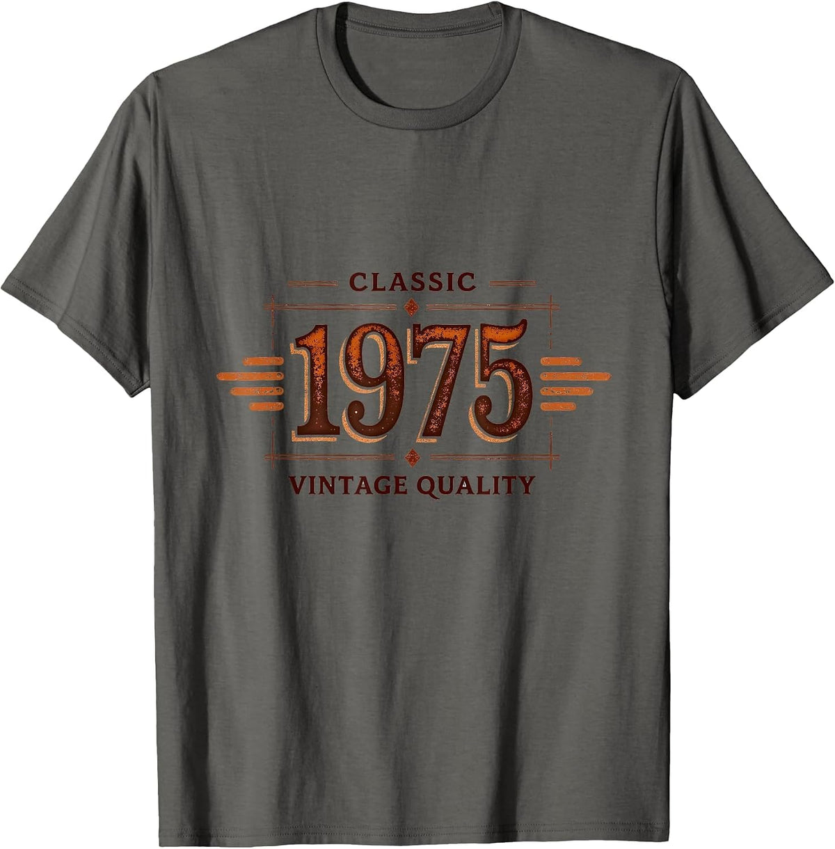 1975 Classic Vintage Quality Retro Design T-Shirt - Asphalt Grey