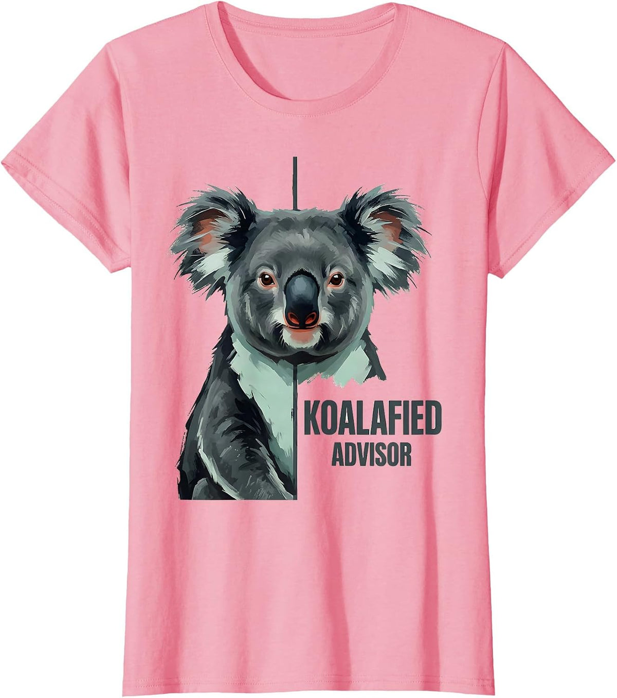 Women's Koalafied Advisor Funny Koala Lover Animal Pun Humor T-Shirt - Pink
