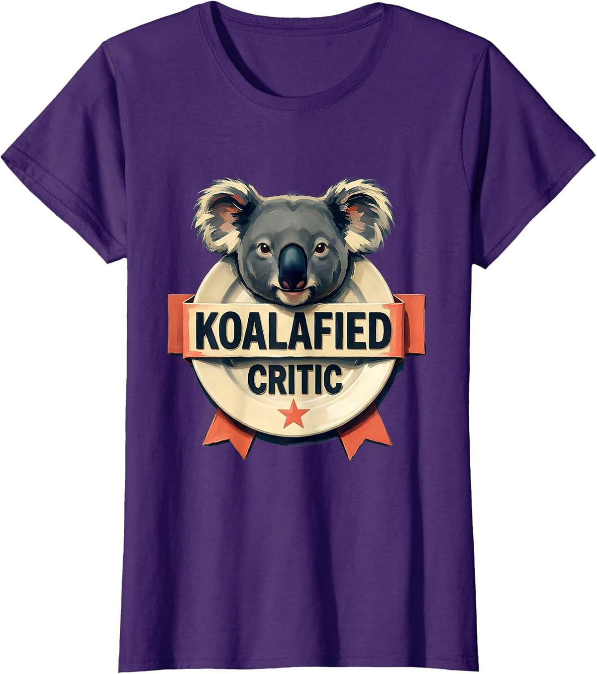 Women's Koalafied Critic Funny Koala Lover Animal Humor T-Shirt - Purple