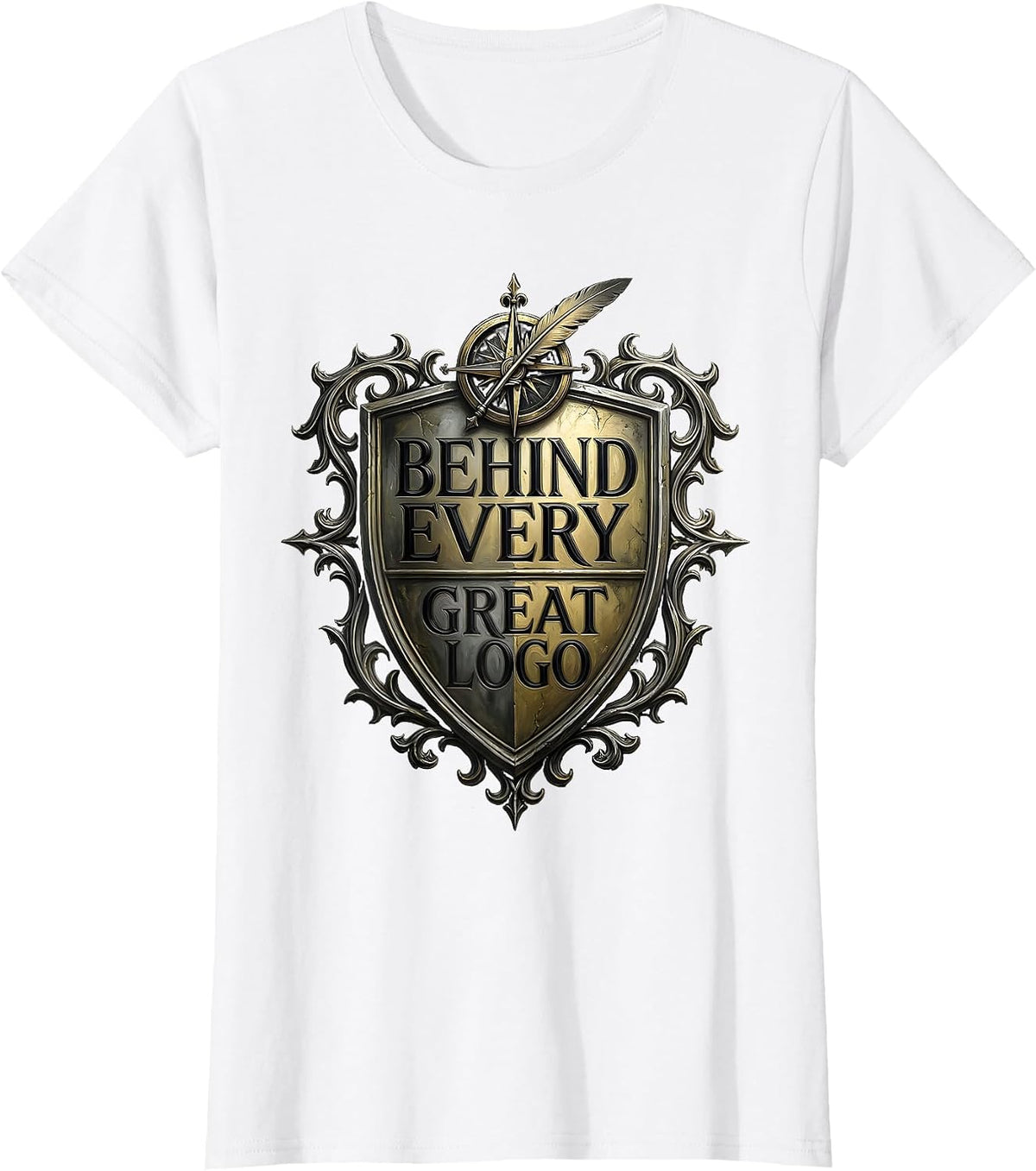 Behind Every Great Logo Graphic Designer Tee T-Shirt - White