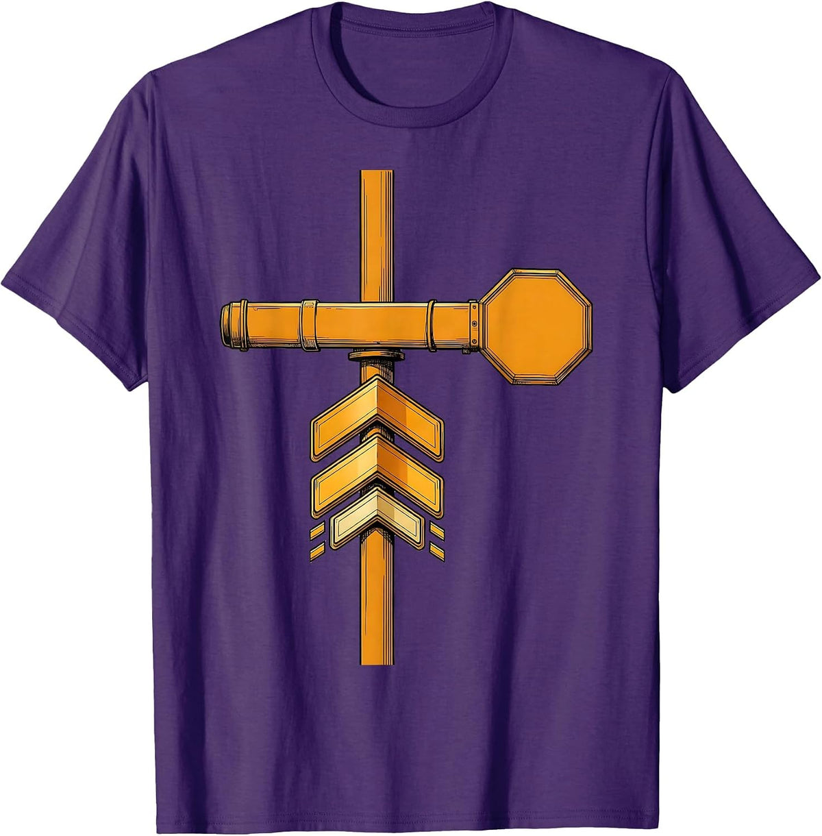 School Bus Stop Arm Transportation Squad Driver Humor T-Shirt - Purple