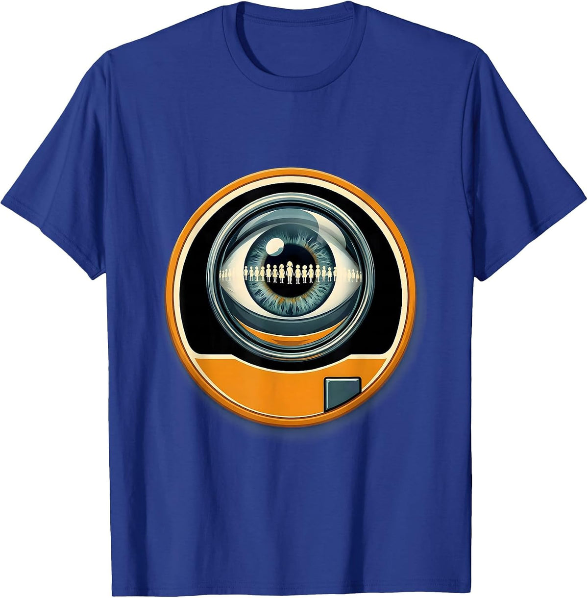 Men's Showcard Badge Mirror School Bus Driver Humor T-Shirt - Royal Blue