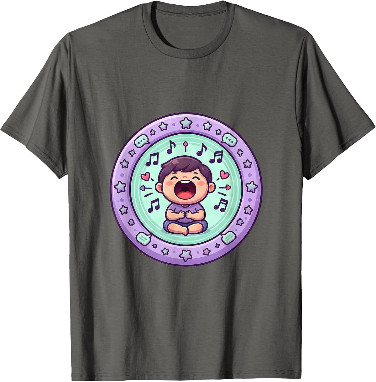 Men's SLP Child Finding Their Voice Silhouette Design T-Shirt - Asphalt Grey
