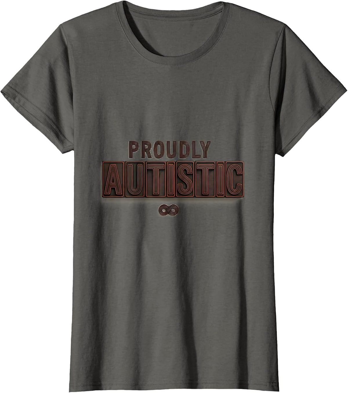 Women's Proudly Autistic Neurodiversity Identity Gift Awareness T-Shirt - Asphalt Grey
