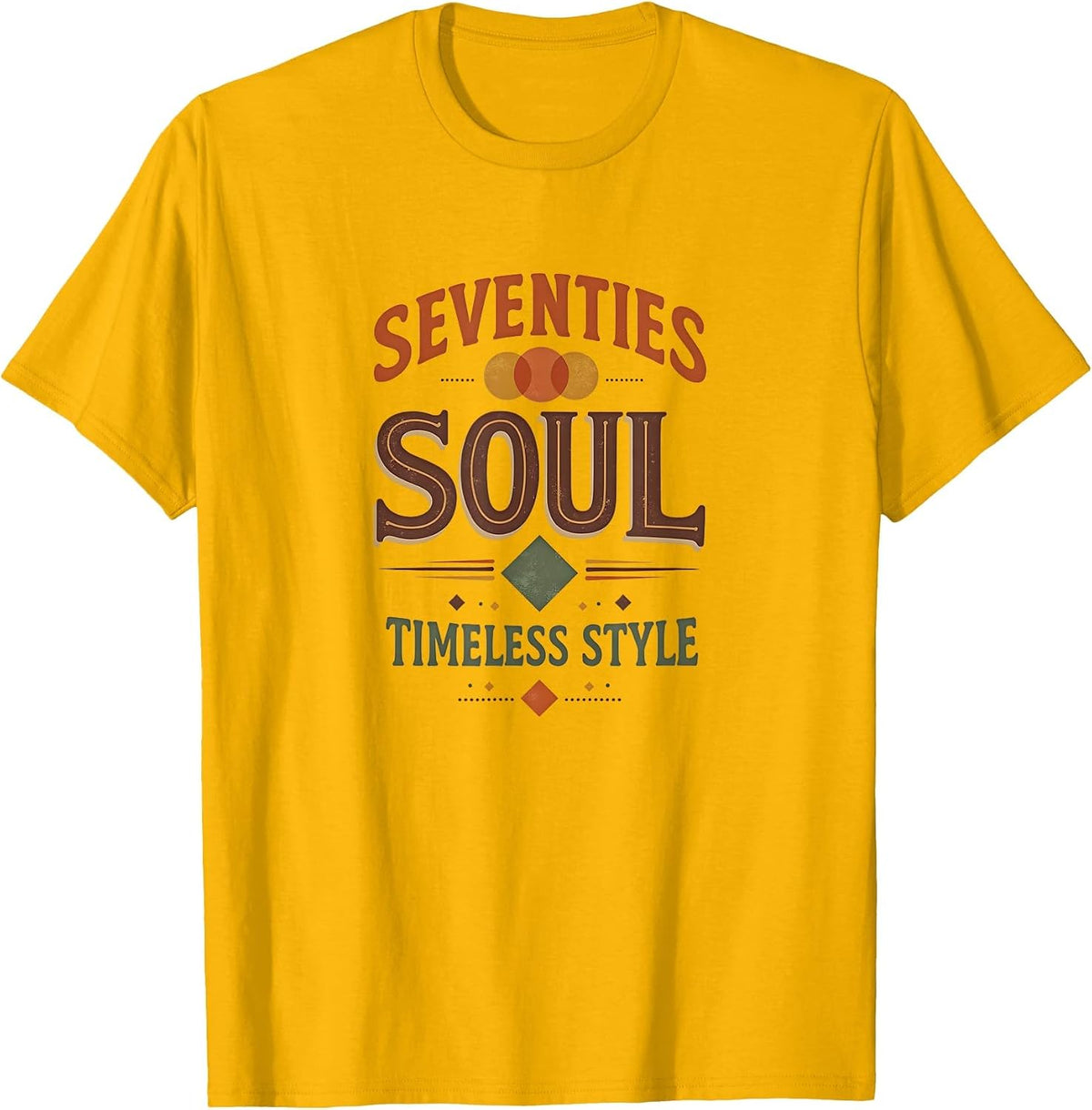 Vintage 1975 Seventies Soul Timeless Style T-Shirt - Golden Yellow