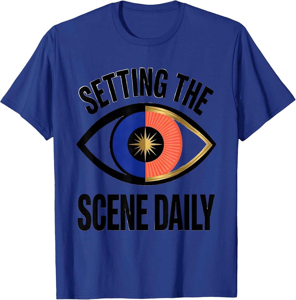 Men's Setting the Scene Daily Graphic Design T-Shirt - Royal Blue