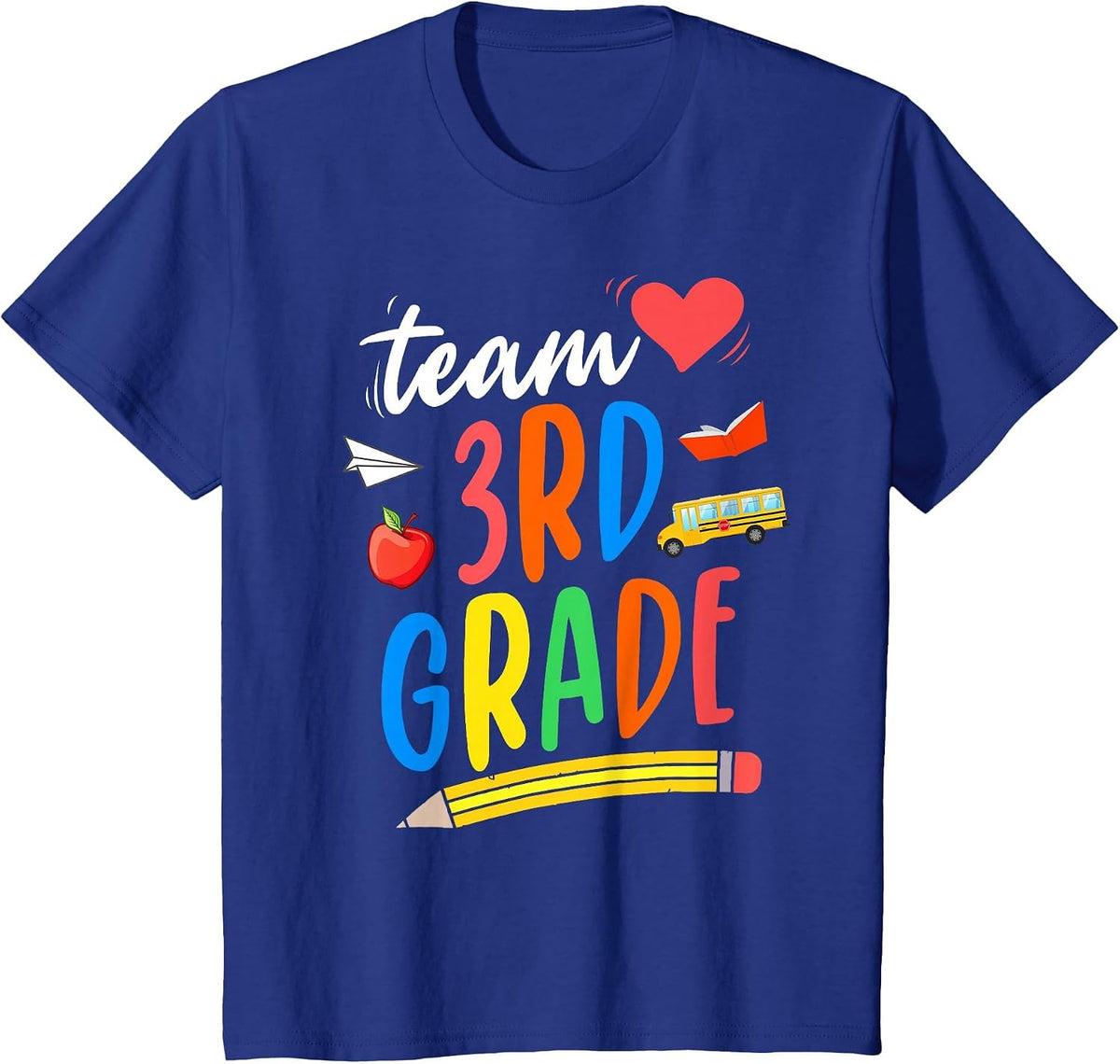 Team 3rd Grade Teacher Student First Day Back to School T-Shirt - Royal Blue