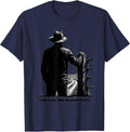 This Trail Was Already Ours Scratchboard Western Cowboy T-Shirt - Navy Blue