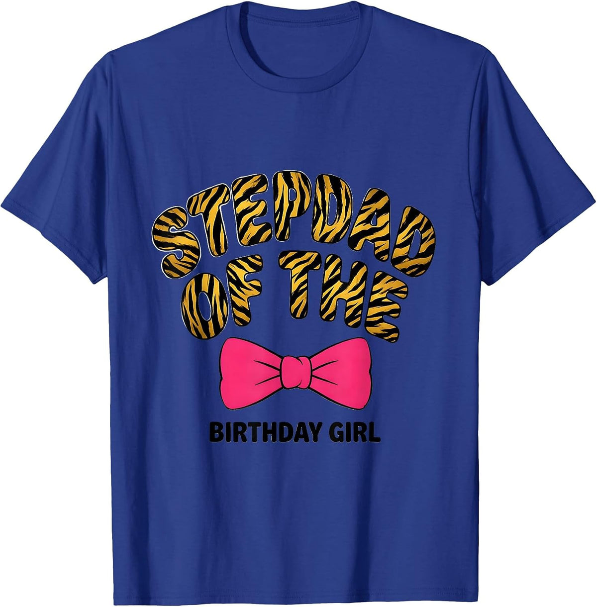Men's Stepdad Of The Birthday Girl Family Matching Coquette Bow T-Shirt - Royal Blue