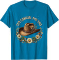 Too Cowgirl For This Western Attitude Design T-Shirt - Sapphire Blue