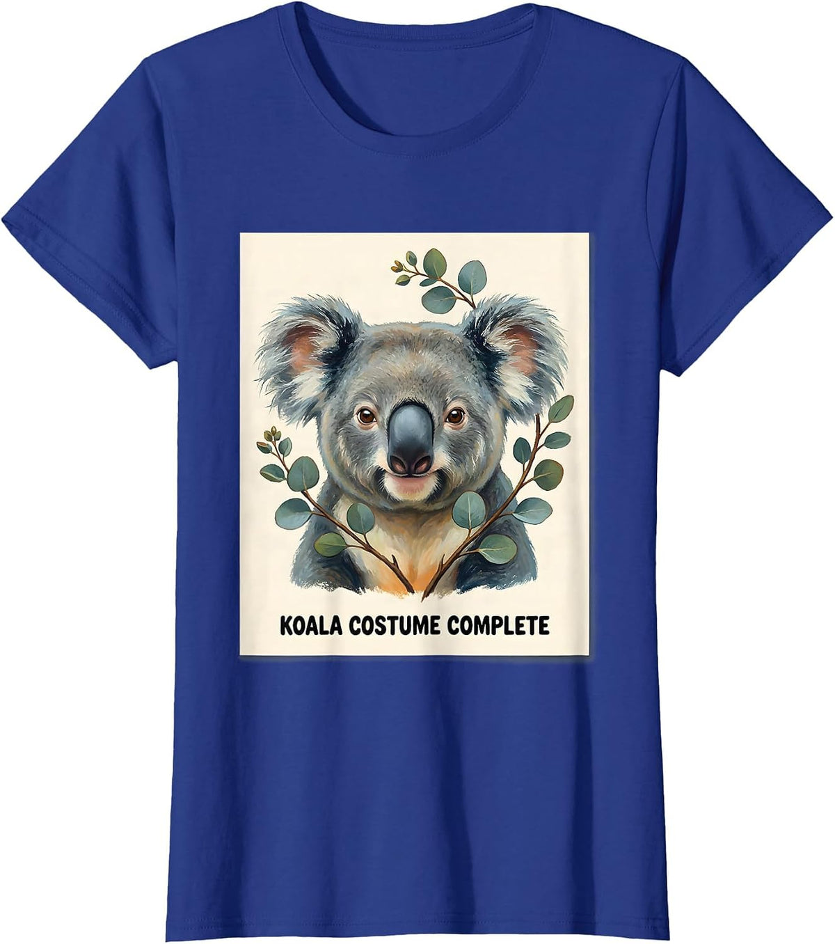 Women's Koala Costume Complete Cute Kawaii Animal Lover Pun Humor T-Shirt - Royal Blue