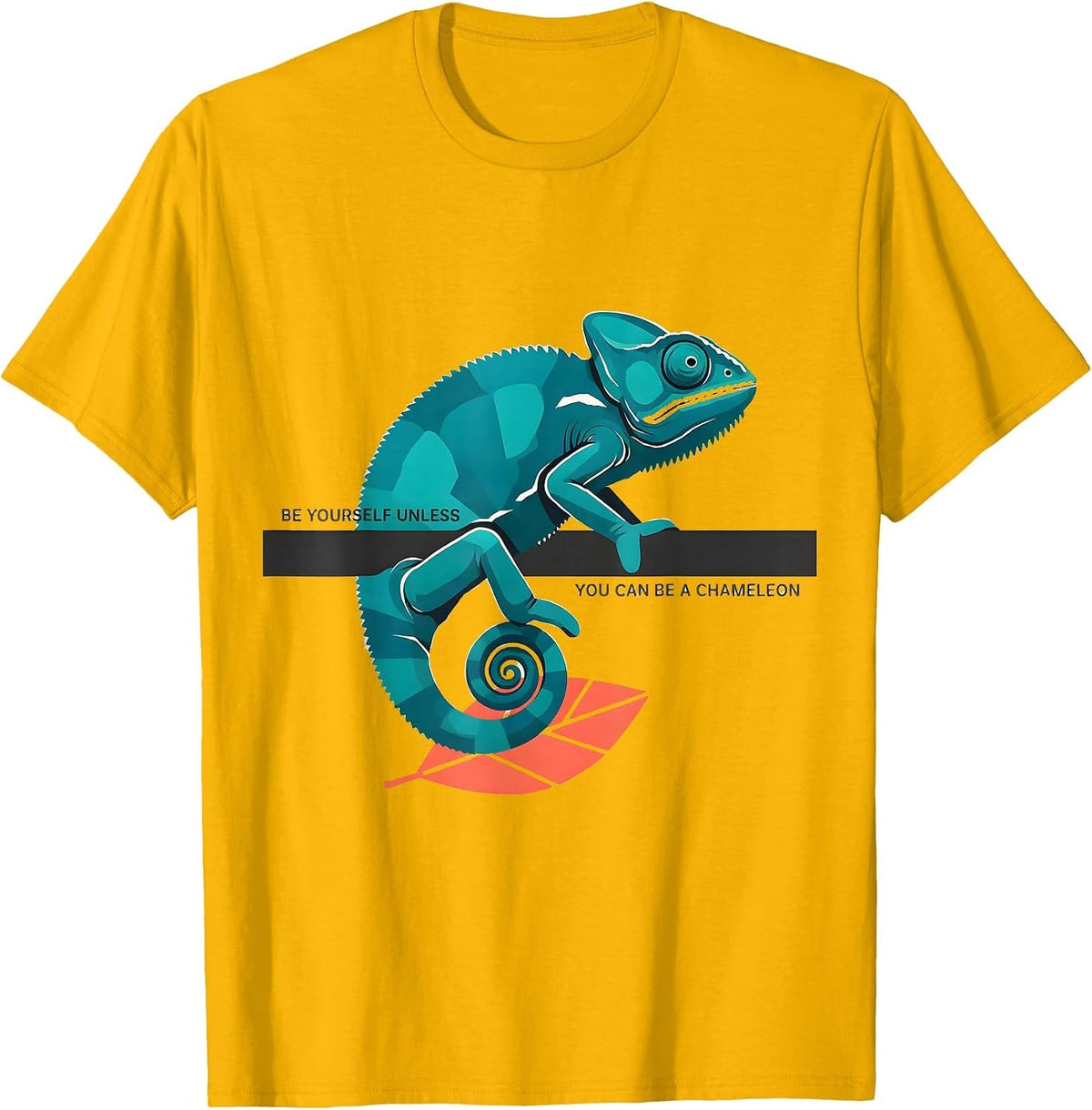 Men's Be Yourself Unless You Can Be A Chameleon Funny T-Shirt - Golden Yellow