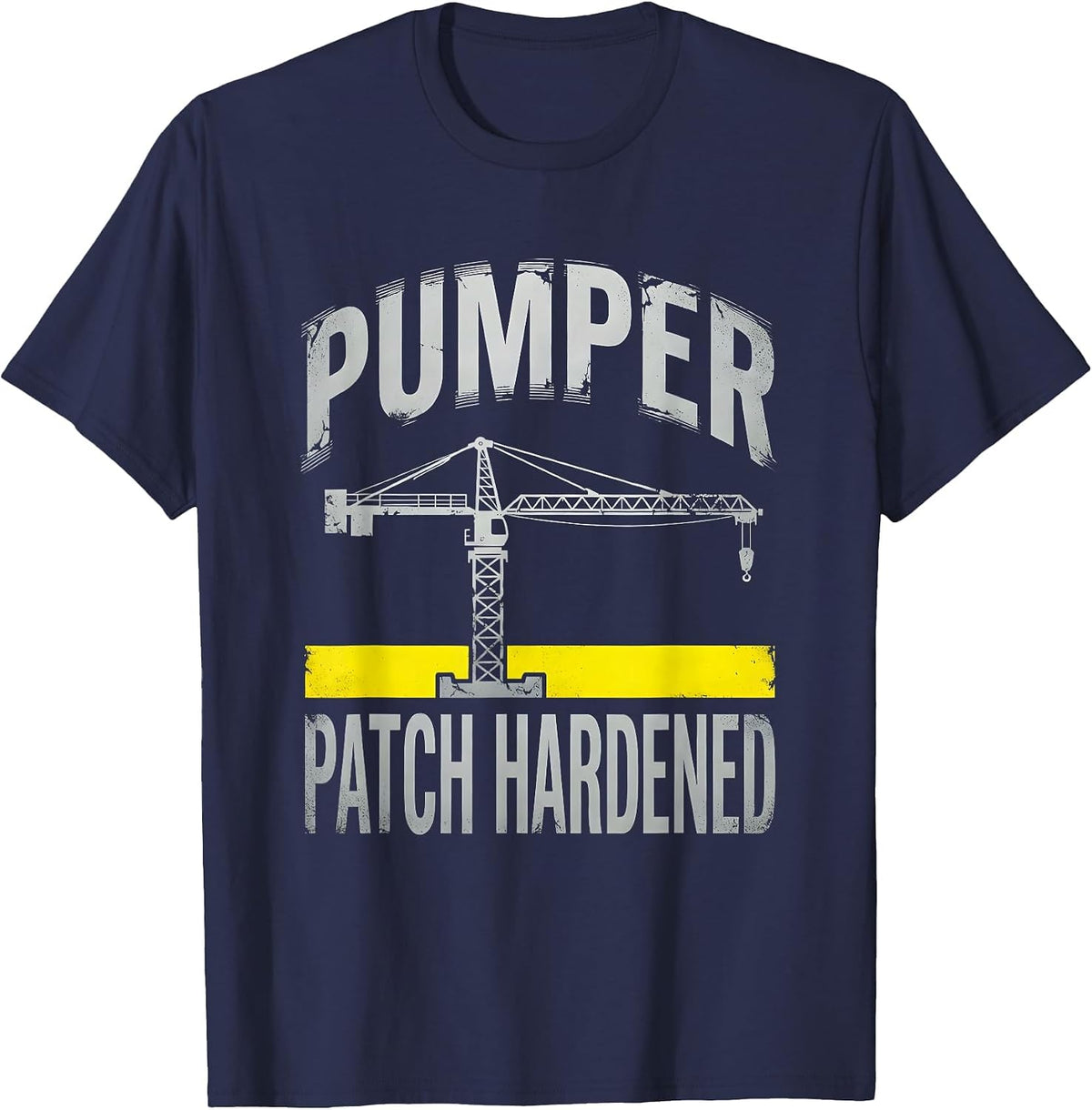 Pumper Patch Hardened Oilfield Worker Rugged Occupational T-Shirt - Navy Blue