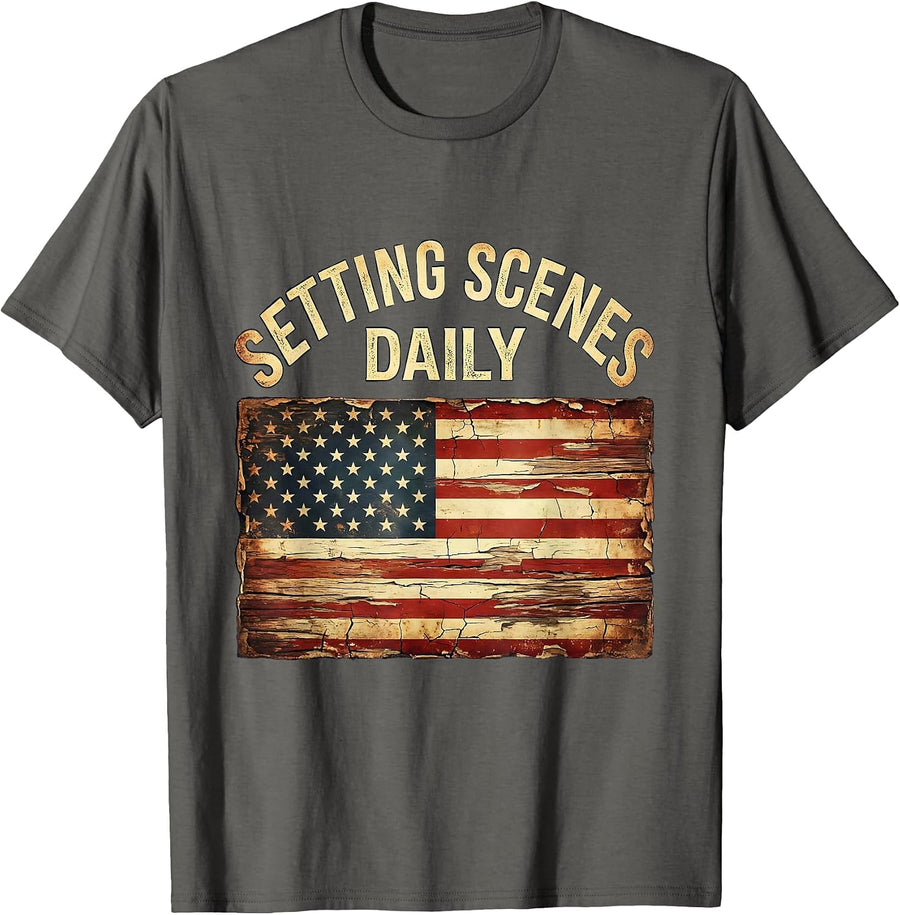 Setting Scenes Daily Graphic Design T-Shirt - Asphalt Grey