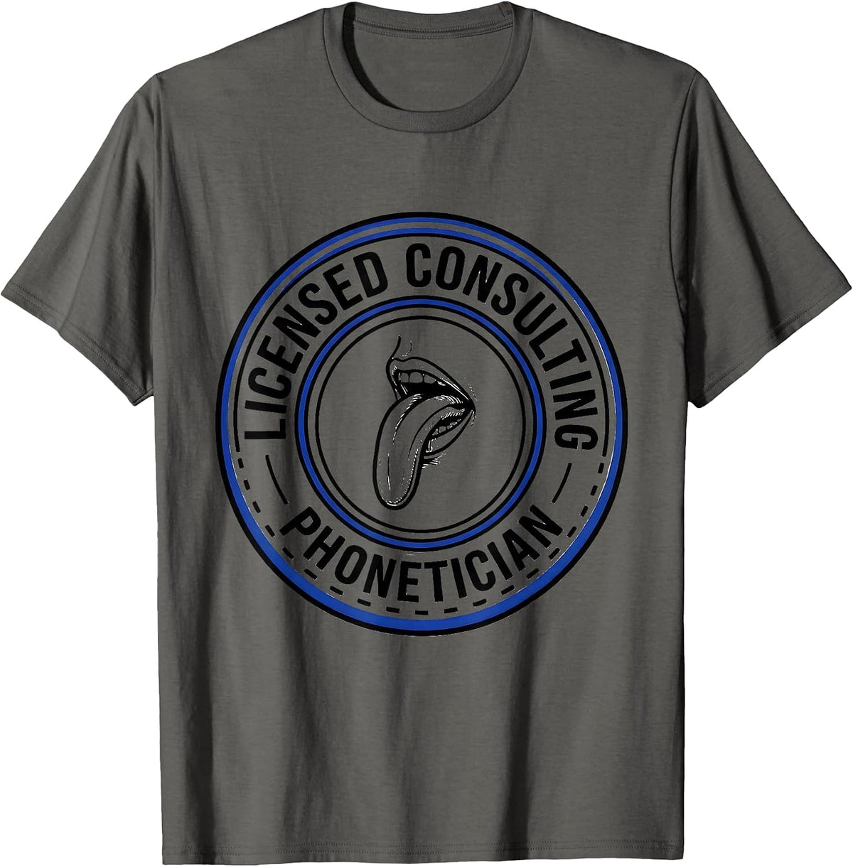 Licensed Consulting Phonetician Swiss International SLP Back T-Shirt - Asphalt Grey