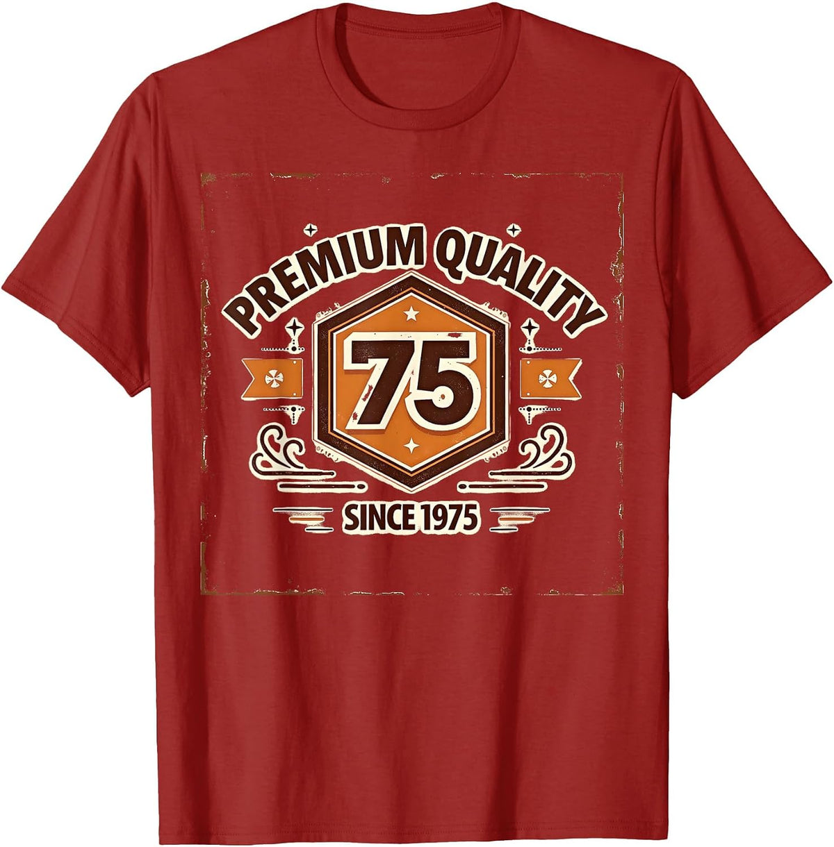 Premium Quality Since 1975 Vintage Men Design T-Shirt - Cranberry Red