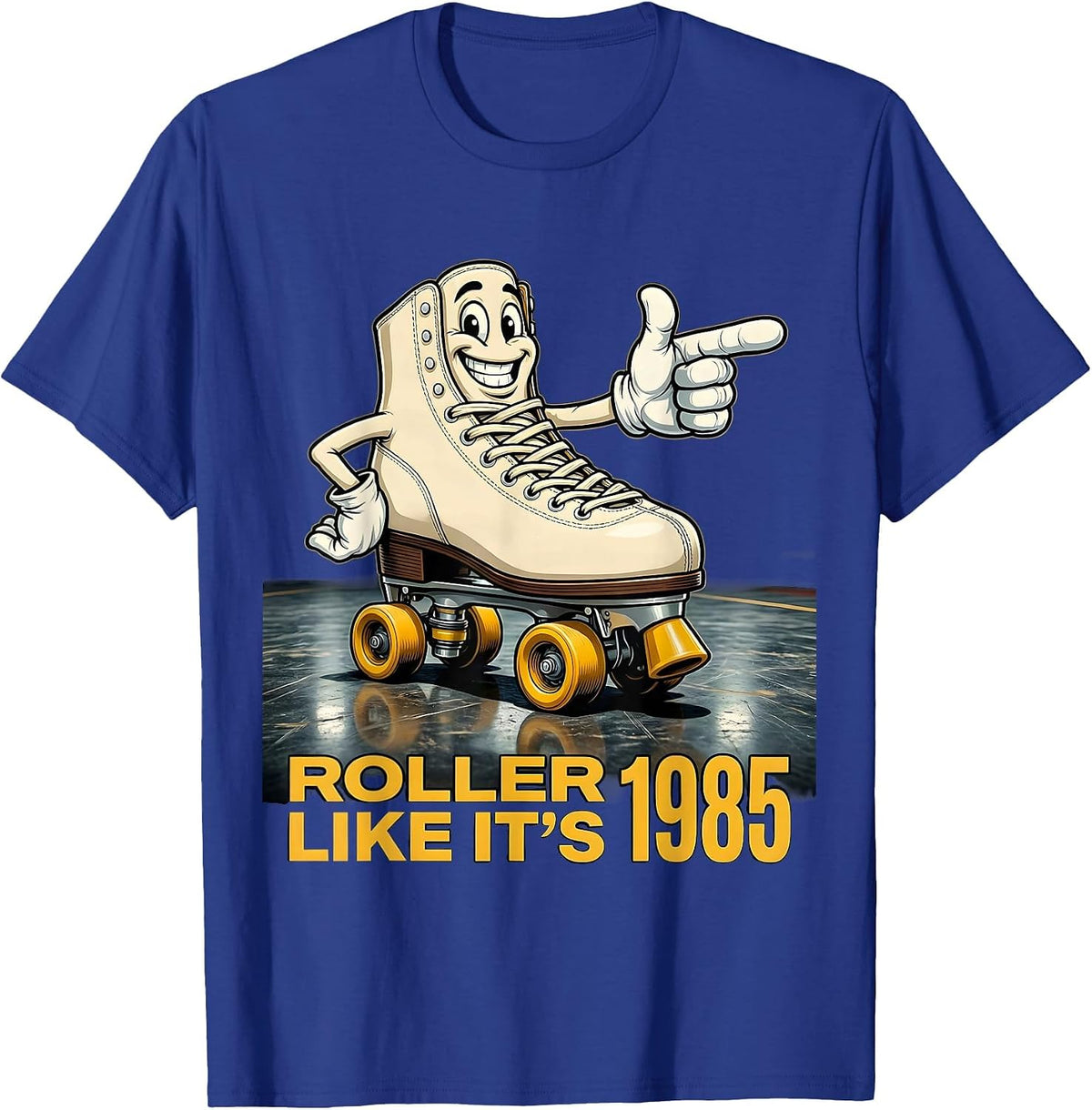Roller Like It's 1985 Retro Vintage Funny Shuffleboard Humor T-Shirt - Royal Blue