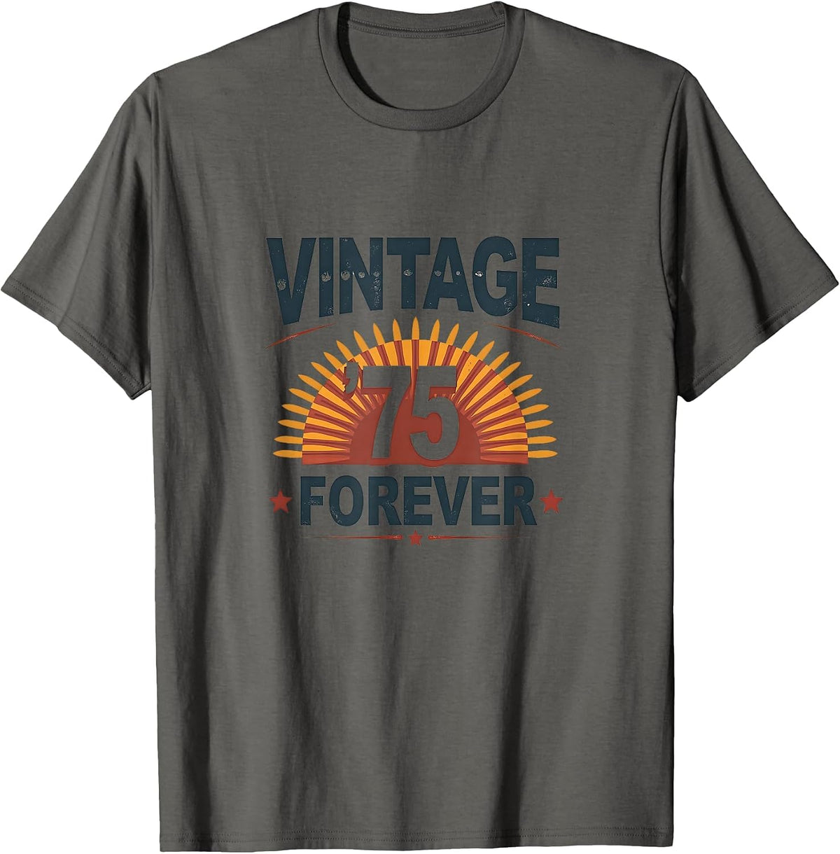 Vintage '75 Forever Retro Men's Design T-Shirt - Asphalt Grey