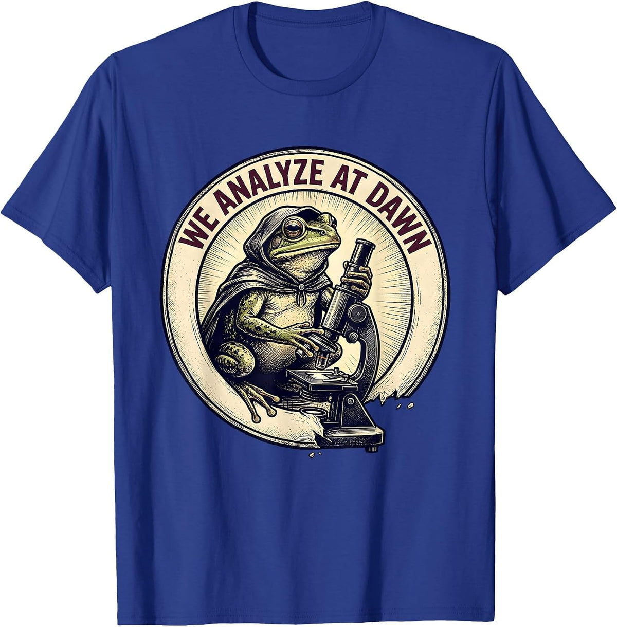 Men's We Analyze At Dawn Funny Frog Teacher Profession Humor T-Shirt - Royal Blue