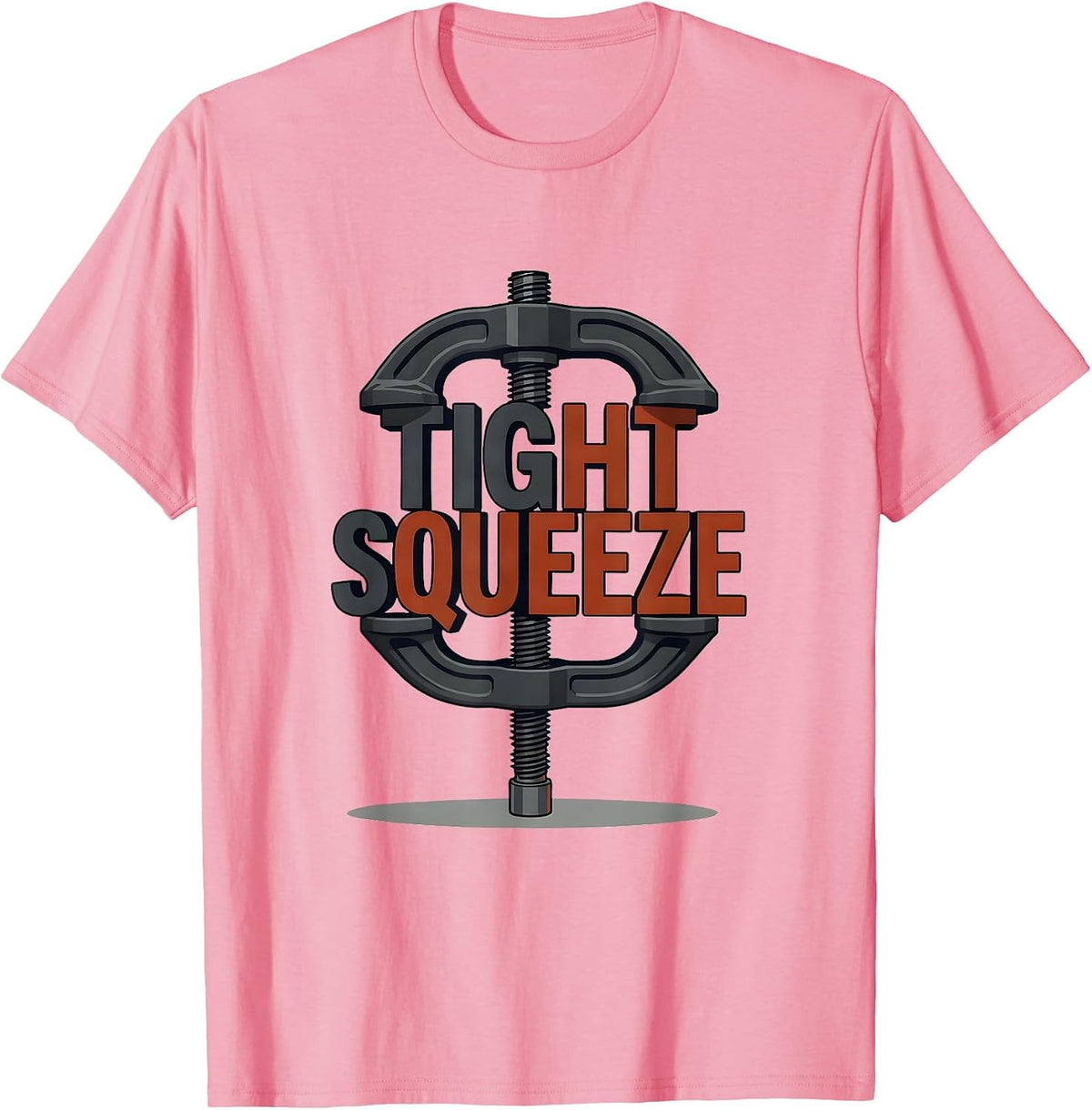 Men's Tight Squeeze Rugged Oilfield Worker Gift for Operators T-Shirt - Pink