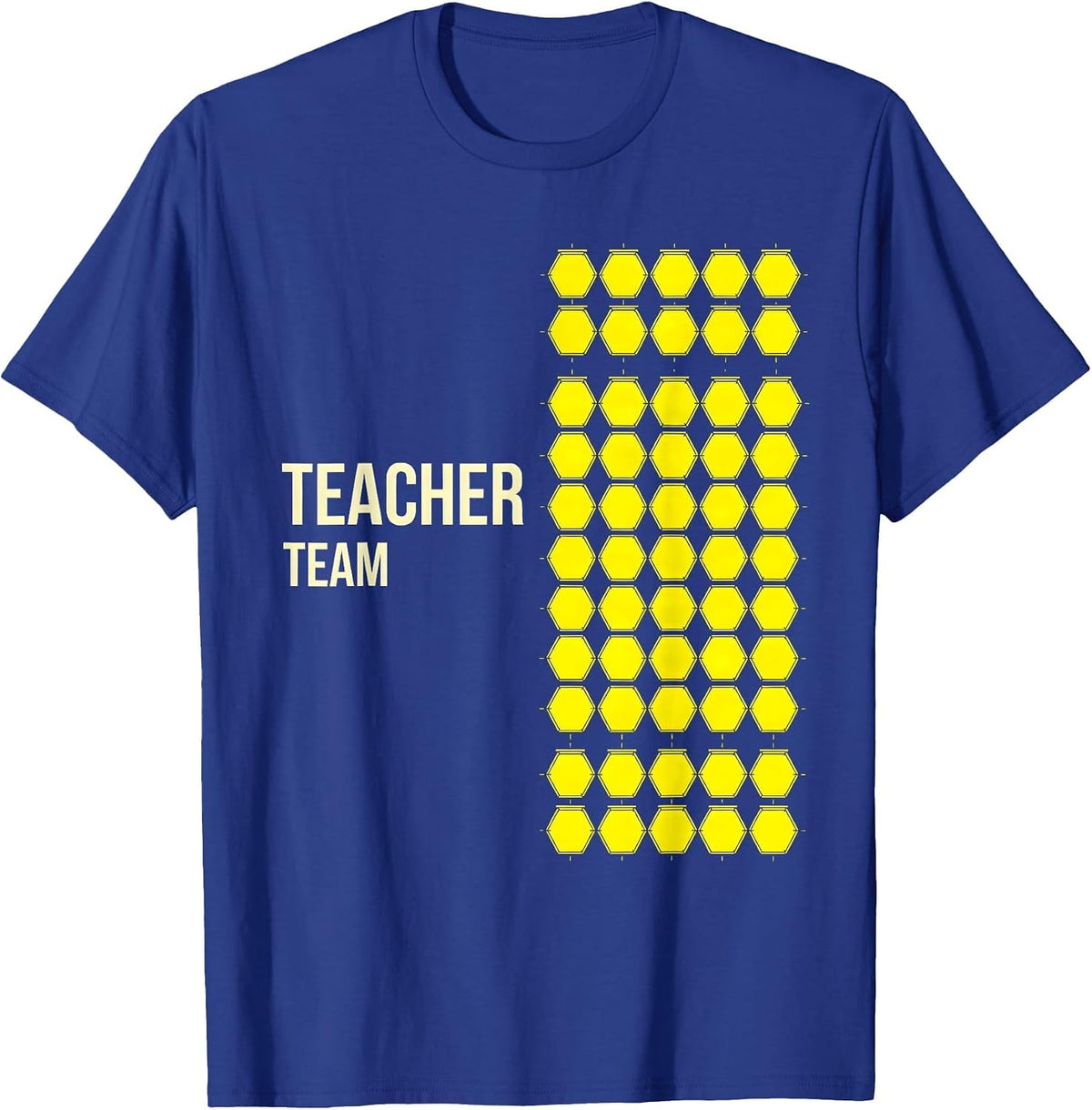 Teacher Team Minimalist School Staff Crewneck T-Shirt - Royal Blue