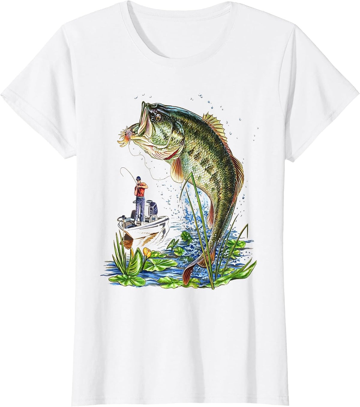 Fischer Boat Fishing Carp Shirt T-Shirt - White