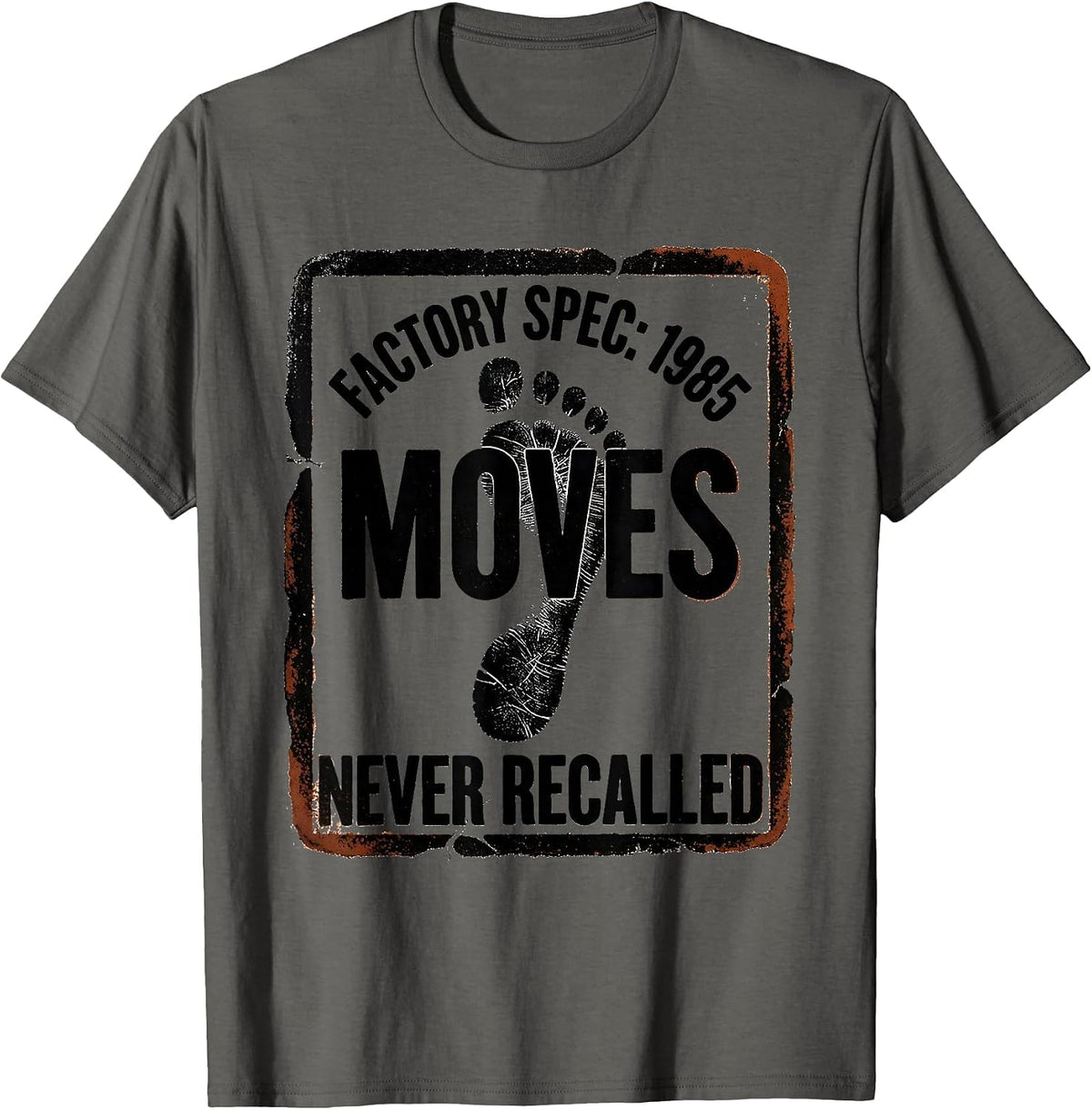 Factory Spec: 1985 Moves, Never Recalled Retro T-Shirt - Asphalt Grey